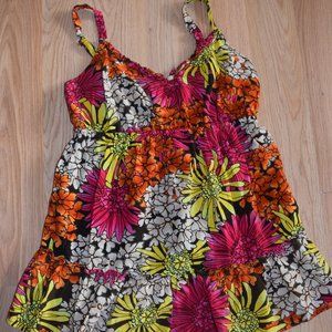 🌙3/$15 sale! ☀️ Old Navy Maternity Ruffled Cami tropical vibes - EUC